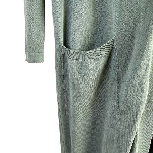 Sita Murt Long Cardigan in sage Green Lightweight 100% Cotton, Size EU 40 / US 8 - Picture 7 of 13